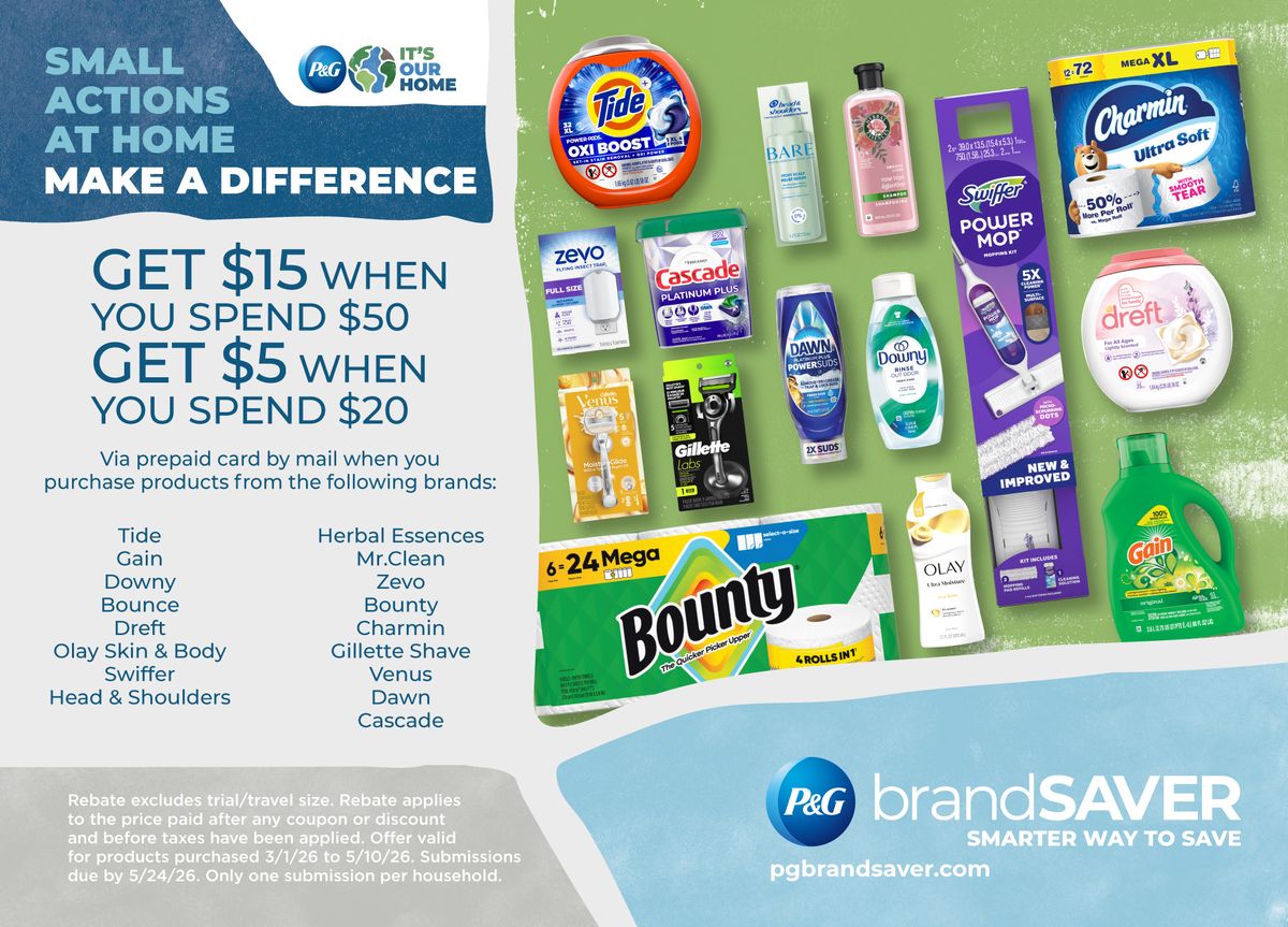 P&G. It's our home. Small actions at home make a difference.